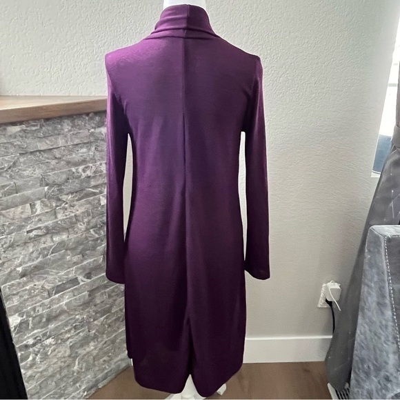 Rags + Couture Purple Duster Midi Open Cardigan Long Sleeve Women Small USA Made - Picture 5 of 9